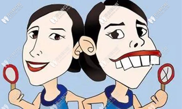 牙齒矯正前后差別對比圖
